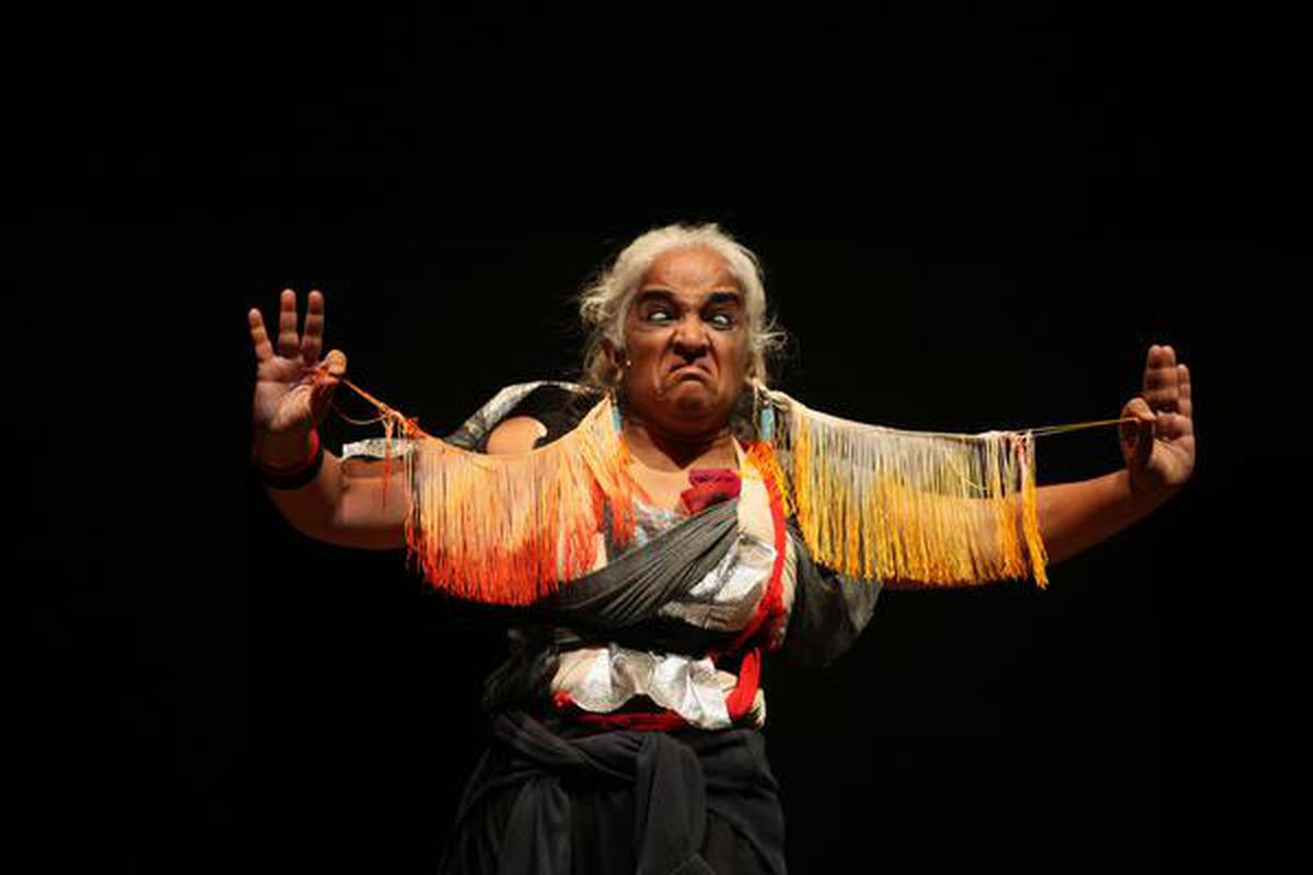 Maya Krishna Rao in the contemporary production Ravanama