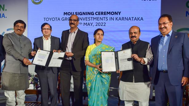 Toyota signs MoU with State to invest ₹ 4,800 crore in new technologies