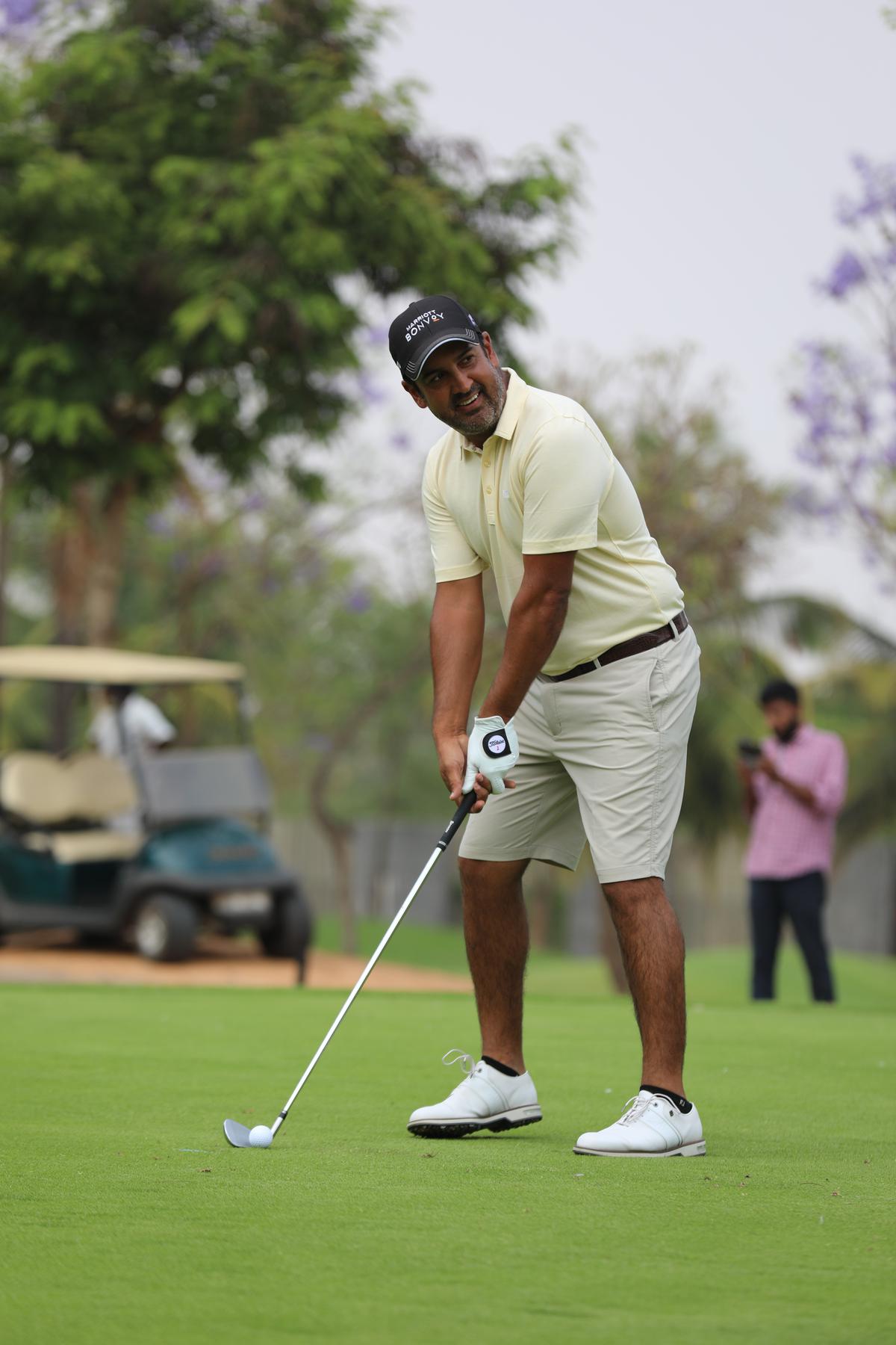 Golfer Shiv Kapur at the Prestige Golfshire Club, Bengaluru 