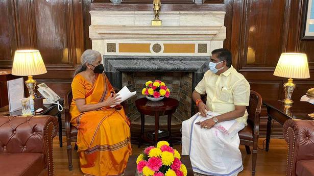 Home Minister of Puducherry calls on Union Finance Minister in New Delhi