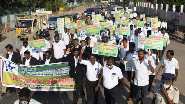 Advocates stage demonstration