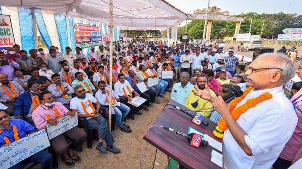 Convene an emergency Assembly meet on steel plant, Raghavulu urges CM