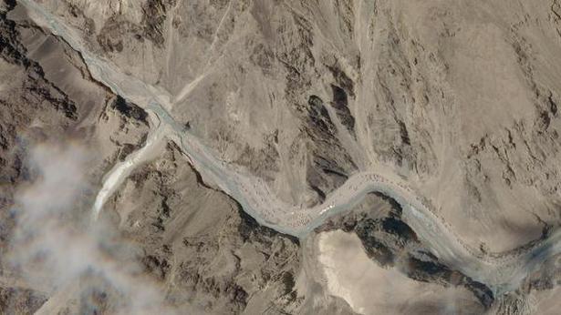 This satellite photo provided by Planet Labs shows the Galwan Valley area in the Ladakh region near the Line of Actual Control between India and China.