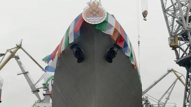 First of two stealth frigates, Tushil, for Indian Navy launched in Russia