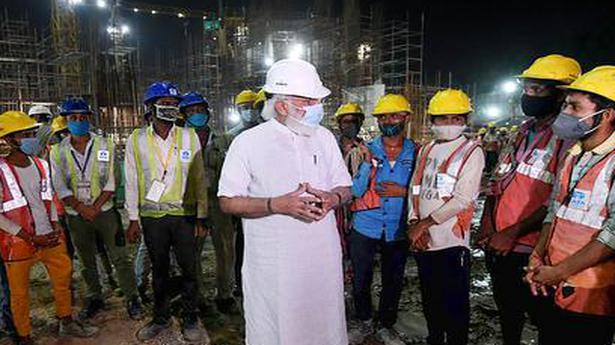 PM Modi visits site of new Parliament building